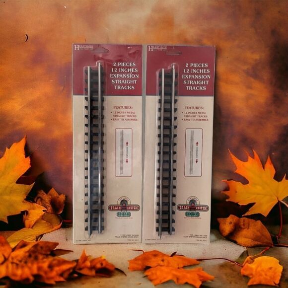 2 Lemax Train Tracks Straight NEW 84211 Expansion Replacement Village Collection - Picture 15 of 15